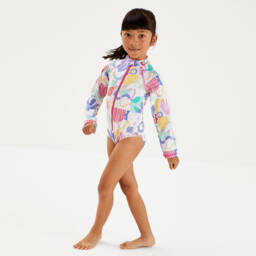 Joyday-ملابس سباحة للبنات باللون الوردي والأبيض المتألق | Childrensalon Outlet