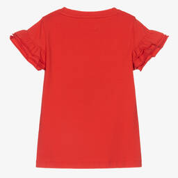 Joyday-Красная хлопковая футболка для девочек | Childrensalon Outlet