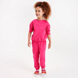 Joyday-Розовый спортивный костюм из хлопкового джерси | Childrensalon Outlet