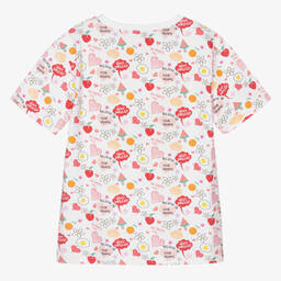 Joyday-Белая хлопковая футболка с надписями для девочек | Childrensalon Outlet