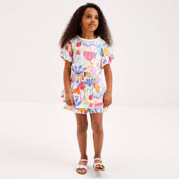 Joyday-Бело-розовые хлопковые шорты | Childrensalon Outlet