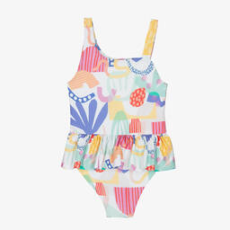 Joyday-Бело-розовый купальник с оборкой | Childrensalon Outlet