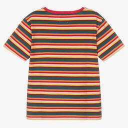 Joyday-Red Striped Cotton T-Shirt | Childrensalon Outlet