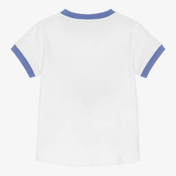 Joyday-Бело-голубая футболка из хлопка | Childrensalon Outlet