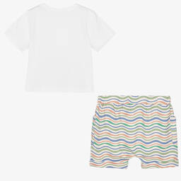 Joyday-Бело-голубой коплект с шортами из хлопка | Childrensalon Outlet