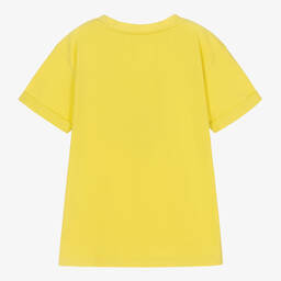 Joyday-Yellow Cotton Happy Face T-Shirt | Childrensalon Outlet