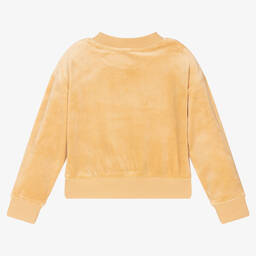 Juicy Couture-Beige Logo Velour Sweatshirt | Childrensalon Outlet