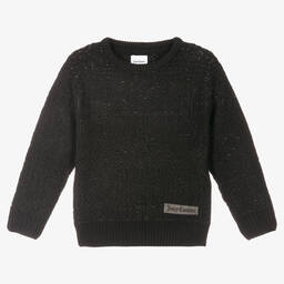 جوسي كوتور-Black Glitter Knitted Jumper | Childrensalon Outlet