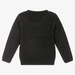 جوسي كوتور-Black Glitter Knitted Jumper | Childrensalon Outlet