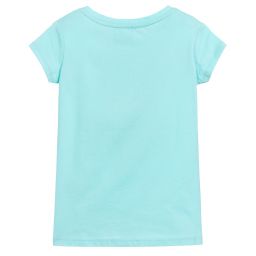 Juicy Couture-Blue Cotton Logo T-shirt | Childrensalon Outlet