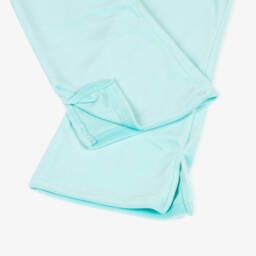 Juicy Couture-Girls Aqua Blue Velour Joggers with Diamanté Logo | Childrensalon Outlet