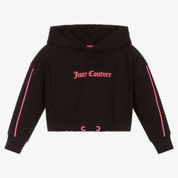 Juicy Couture-Girls Black Cotton Hoodie | Childrensalon Outlet