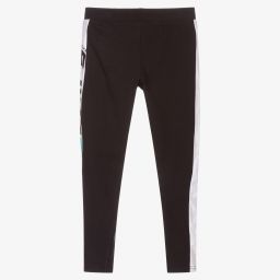 Juicy Couture-Girls Black Cotton Leggings | Childrensalon Outlet