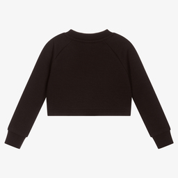 Juicy Couture-Girls Black Cotton Sweatshirt | Childrensalon Outlet
