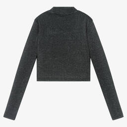 Juicy Couture-Girls Black Roll Neck Top | Childrensalon Outlet