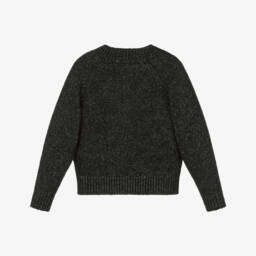 Juicy Couture-Girls Black & Silver Knitted Cardigan with Embroidered Logo | Childrensalon Outlet