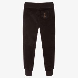 Juicy Couture-Girls Black Velour Joggers | Childrensalon Outlet