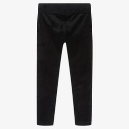 Juicy Couture-Girls Black Velour Leggings | Childrensalon Outlet