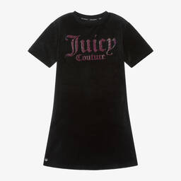 Juicy Couture-Girls Black Velour Sparkle Dress | Childrensalon Outlet