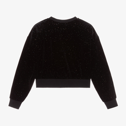 Juicy Couture-Черный велюровый свитшот для девочек | Childrensalon Outlet