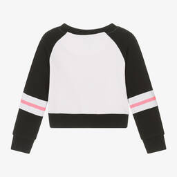 Juicy Couture-Girls Black & White Colourblock Sweatshirt | Childrensalon Outlet