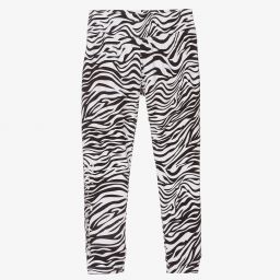 Juicy Couture-Girls Black Zebra Leggings | Childrensalon Outlet