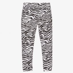 Juicy Couture-Girls Black Zebra Leggings | Childrensalon Outlet