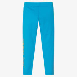 Juicy Couture-Girls Blue Logo Leggings | Childrensalon Outlet