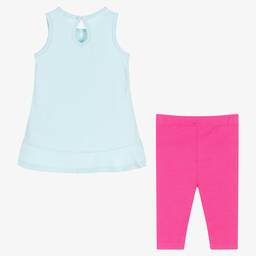 Juicy Couture-Girls Blue & Pink Leggings Set | Childrensalon Outlet