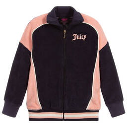 Juicy Couture-Girls Blue & Pink Zip-Up Top | Childrensalon Outlet