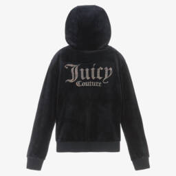 Juicy Couture-هودي مخملي أزرق فاخر للبنات | Childrensalon Outlet
