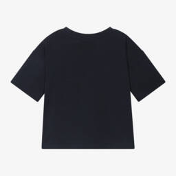 Juicy Couture-Girls Cozy Navy Boxy Tee | Childrensalon Outlet