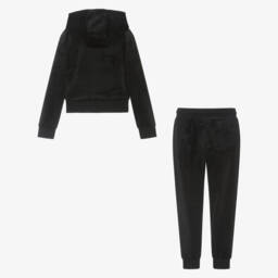 Juicy Couture-Girls Elegant Black Velour Ensemble | Childrensalon Outlet