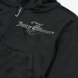 Juicy Couture-Girls Elegant Black Velour Ensemble | Childrensalon Outlet