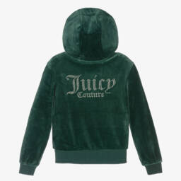 Juicy Couture-Изумрудная блестящая куртка на молнии для девочек | Childrensalon Outlet
