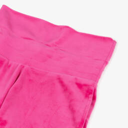 Juicy Couture-Girls Fuchsia Pink Velour Shorts with Diamanté Logo | Childrensalon Outlet