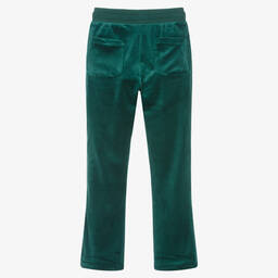 Juicy Couture-Girls Green Velour Flared Joggers | Childrensalon Outlet