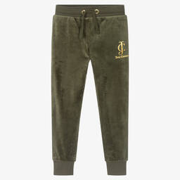 Juicy Couture-Girls Green Velour Joggers | Childrensalon Outlet