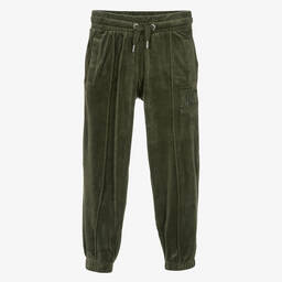 Juicy Couture-Girls Green Velour Joggers | Childrensalon Outlet