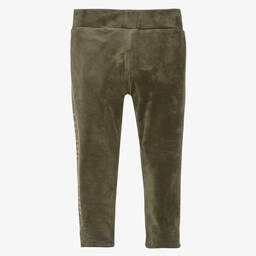 Juicy Couture-Girls Green Velour Leggings | Childrensalon Outlet