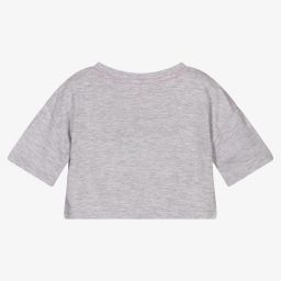 Juicy Couture-Girls Grey Cotton T-shirt | Childrensalon Outlet