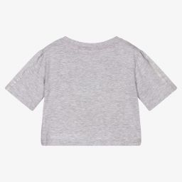 Juicy Couture-Girls Grey Cotton T-Shirt | Childrensalon Outlet