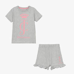 جوسي كوتور-بيجاما قطن جيرسي لون رمادي مونس للبنات | Childrensalon Outlet