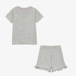 جوسي كوتور-بيجاما قطن جيرسي لون رمادي مونس للبنات | Childrensalon Outlet