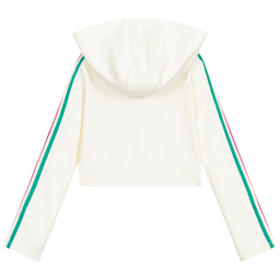 Juicy Couture-Girls Ivory Cotton Hoodie | Childrensalon Outlet