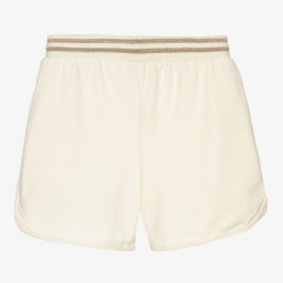 Juicy Couture-Girls Ivory Cotton Shorts | Childrensalon Outlet