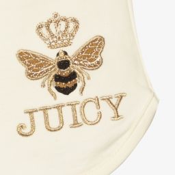 Juicy Couture-Girls Ivory Cotton Shorts | Childrensalon Outlet