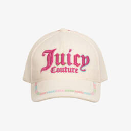 Juicy Couture-Girls Ivory Towelling & Pink Mesh Cap | Childrensalon Outlet