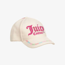 Juicy Couture-Girls Ivory Towelling & Pink Mesh Cap | Childrensalon Outlet