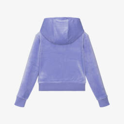Juicy Couture-Girls Lilac Purple Velour Hooded Zip-Up Top | Childrensalon Outlet